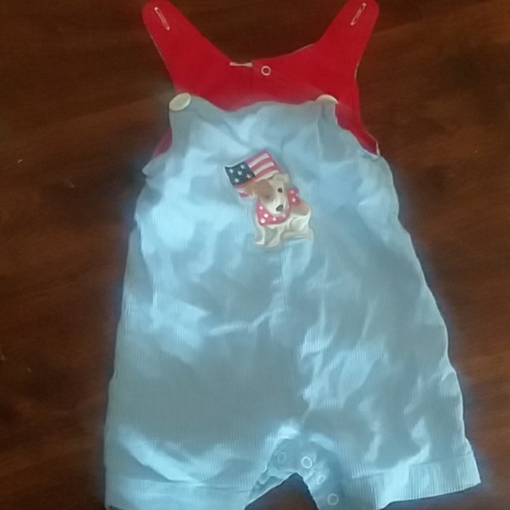 Boys patriotic overalls